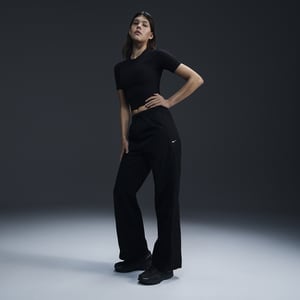 NIKE AS W NSW RPL PANTS レディース ブラック S 93 Nike Windrunner Women's High-Waisted Woven Open-Hem Pants. Nike.com